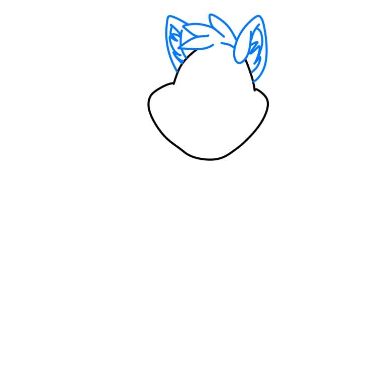 Hướng dẫn cách vẽ báo đốm đang cười vui vẻ - Bước 2