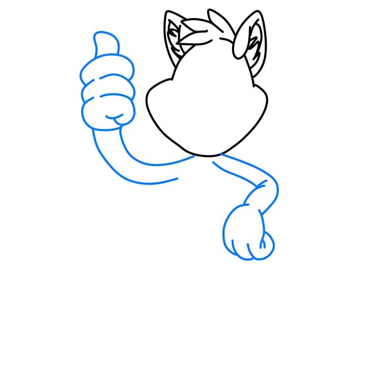 Hướng dẫn cách vẽ báo đốm đang cười vui vẻ - Bước 3