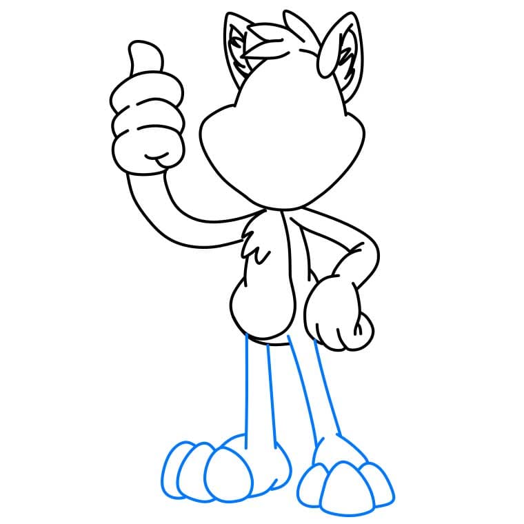 Hướng dẫn cách vẽ báo đốm đang cười vui vẻ - Bước 5