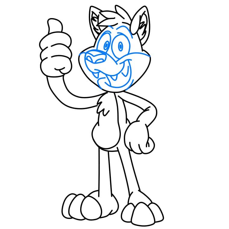 Hướng dẫn cách vẽ báo đốm đang cười vui vẻ - Bước 6