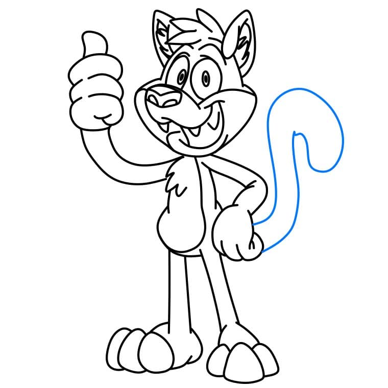 Hướng dẫn cách vẽ báo đốm đang cười vui vẻ - Bước 7