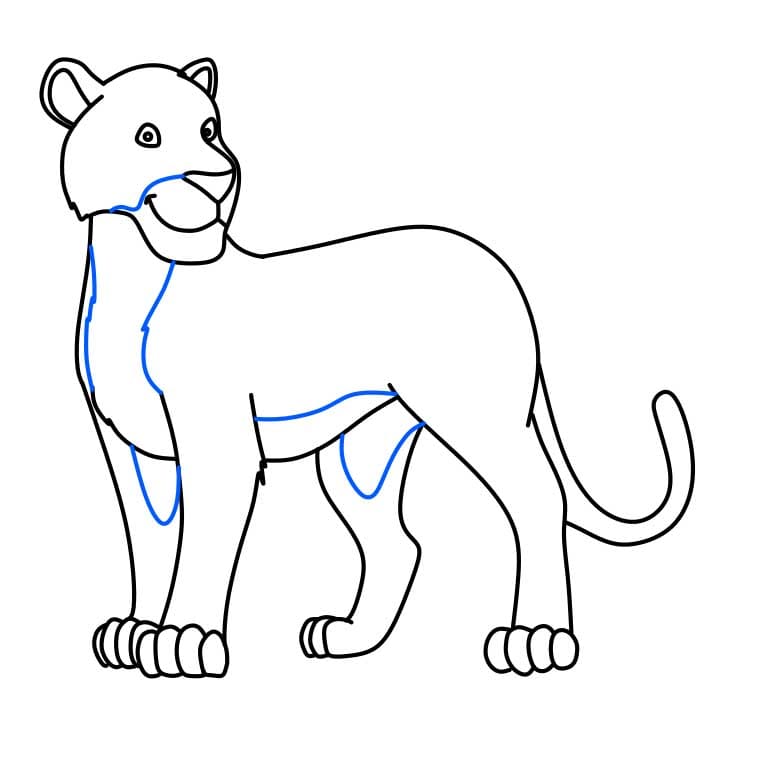 Hướng dẫn cách vẽ báo đốm đơn giản và đẹp cho bé - Bước 8