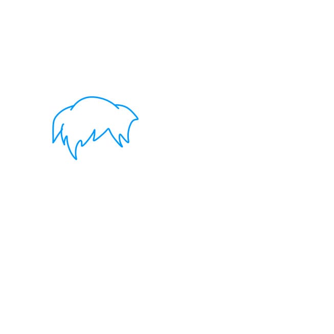 Hướng dẫn cách vẽ chú bò Tây Tạng đơn giản và đẹp cho bé - Bước 1