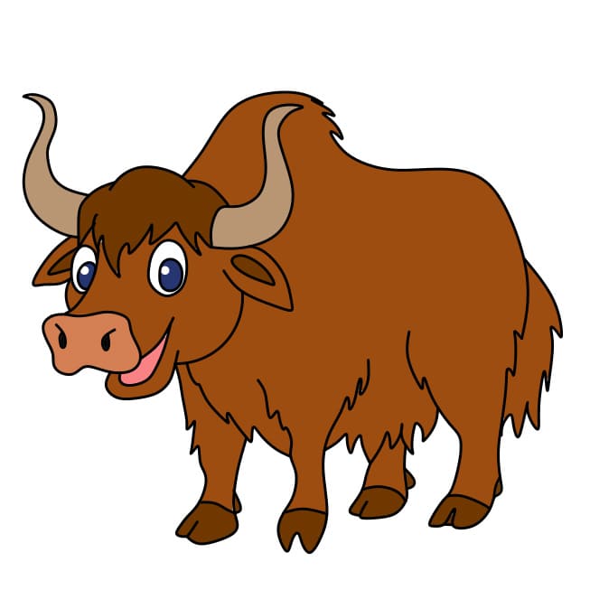 Hướng dẫn cách vẽ chú bò Tây Tạng  đơn giản và đẹp cho bé