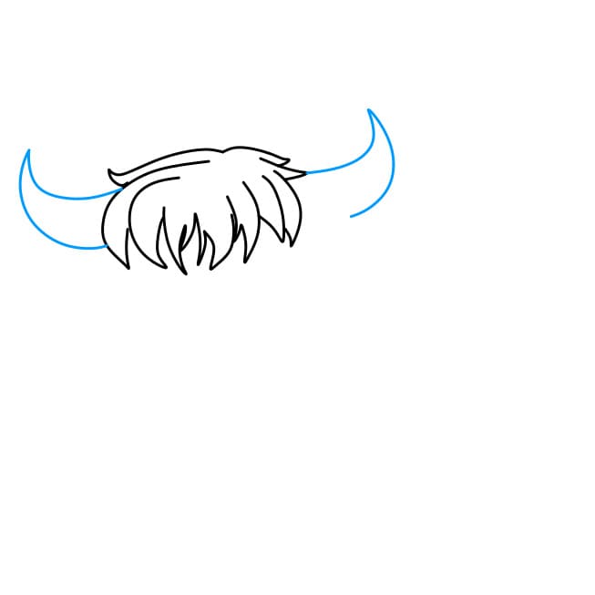 Hướng dẫn cách vẽ chú bò Tây Tạng đơn giản và đẹp cho bé - Bước 2