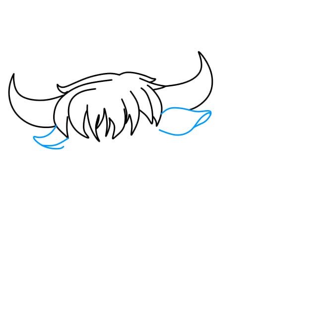 Hướng dẫn cách vẽ chú bò Tây Tạng đơn giản và đẹp cho bé - Bước 3