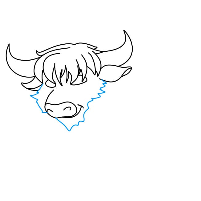 Hướng dẫn cách vẽ chú bò Tây Tạng đơn giản và đẹp cho bé - Bước 4
