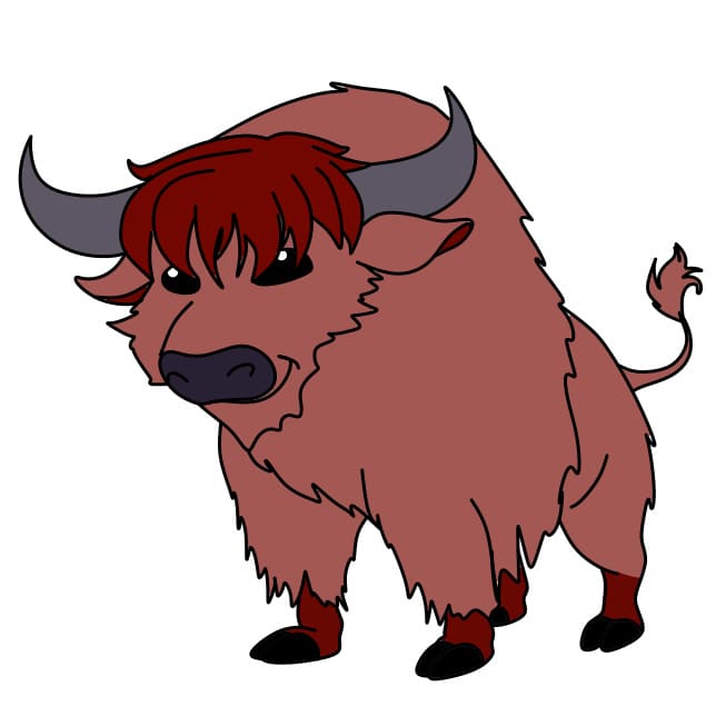 Hướng dẫn cách vẽ chú bò Tây Tạng đơn giản và đẹp cho bé