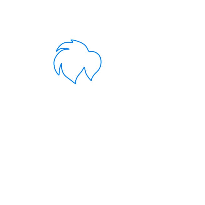 Hướng dẫn cách vẽ chú bò Tây Tạng đơn giản và đẹp cho bé - Bước 1