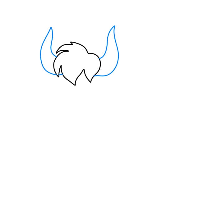 Hướng dẫn cách vẽ chú bò Tây Tạng đơn giản và đẹp cho bé - Bước 2