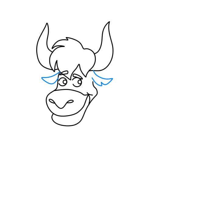Hướng dẫn cách vẽ chú bò Tây Tạng đơn giản và đẹp cho bé - Bước 5