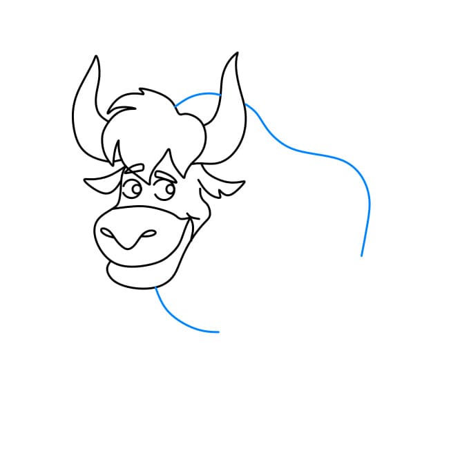 Hướng dẫn cách vẽ chú bò Tây Tạng đơn giản và đẹp cho bé - Bước 6