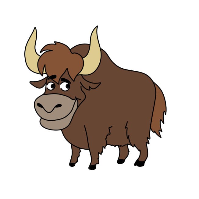 Hướng dẫn cách vẽ chú bò Tây Tạng đơn giản và đẹp cho bé