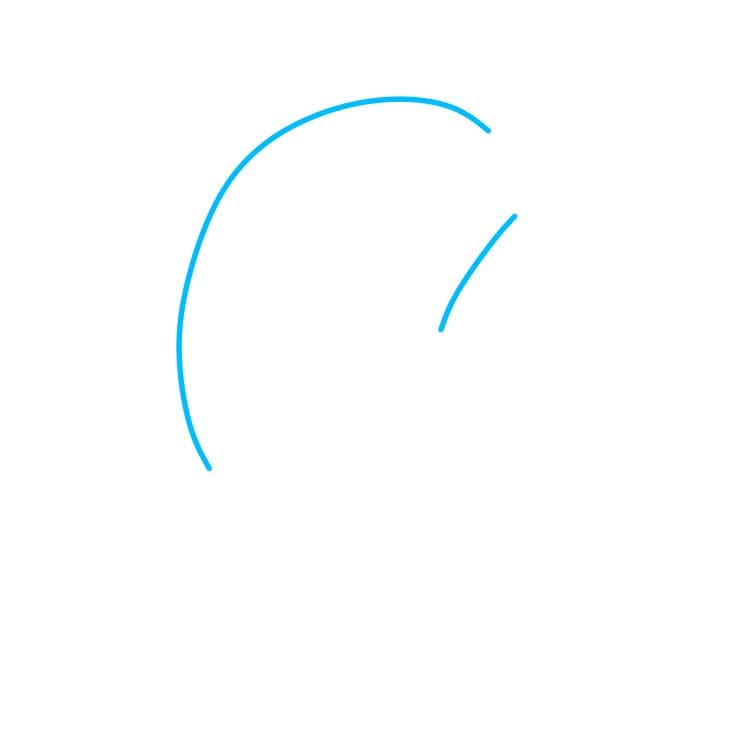 Hướng dẫn vẽ dễ dàng : Cá heo - Bước 1