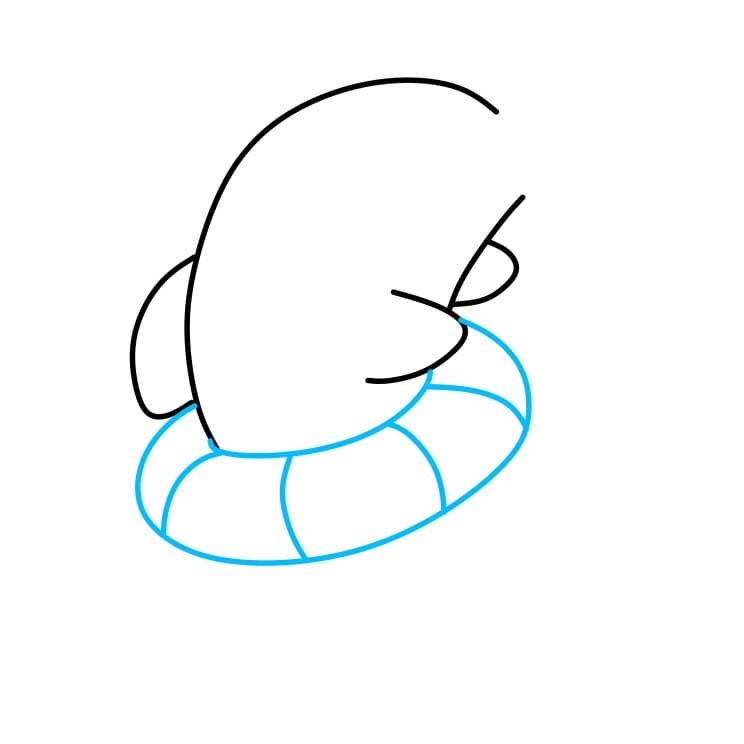 Hướng dẫn vẽ dễ dàng : Cá heo - Bước 3