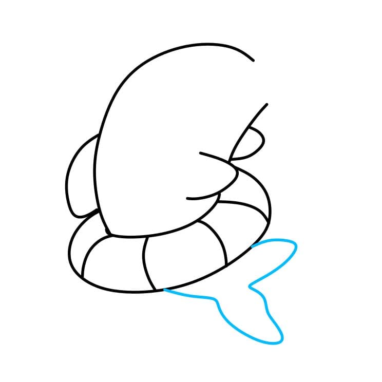 Hướng dẫn vẽ dễ dàng : Cá heo - Bước 4