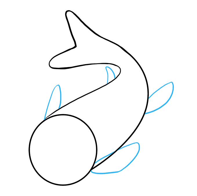 Hướng dẫn cách vẽ cá koi từng bước chi tiết thật đẹp cho bé - Bước 4