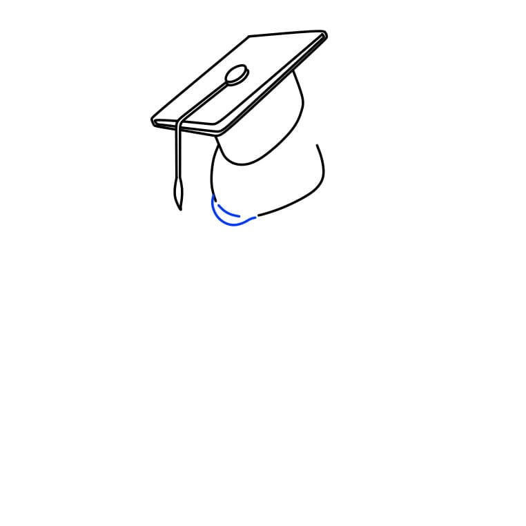 Hướng dẫn vẽ chú cá koi đi tốt nghiệp - Bước 3