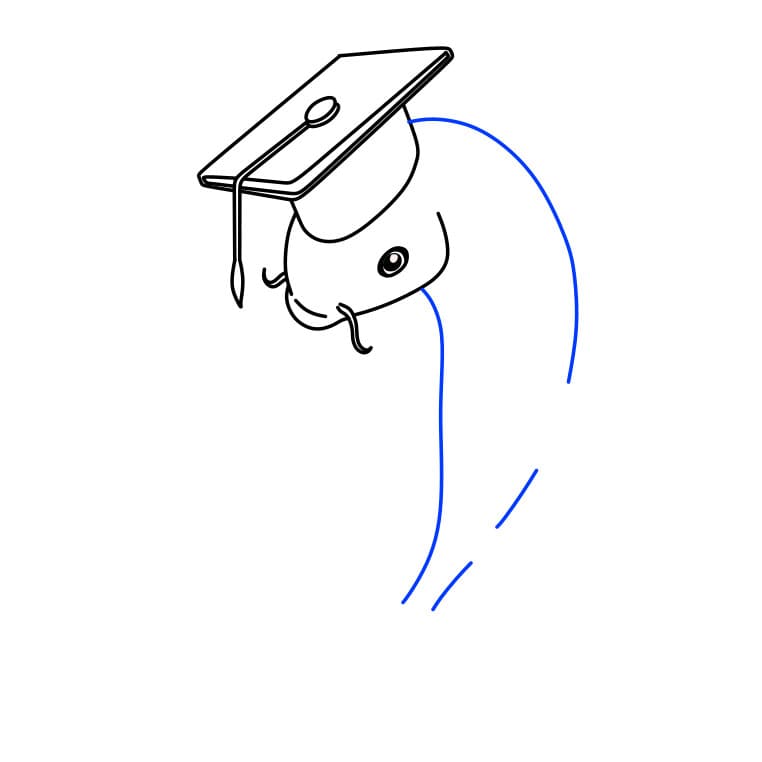 Hướng dẫn vẽ chú cá koi đi tốt nghiệp - Bước 6