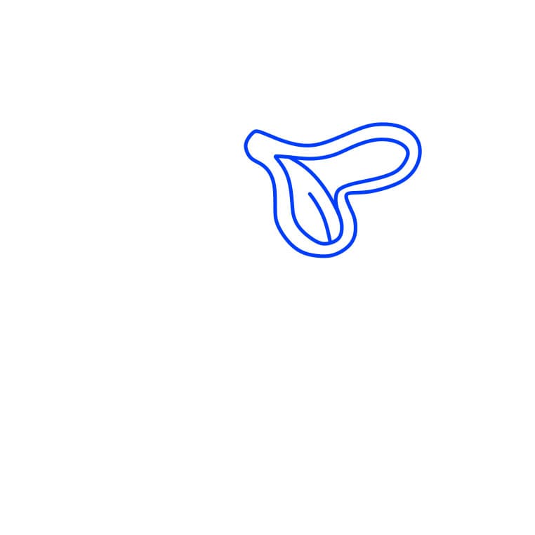 Hướng dẫn vẽ chú cá Koi vui nhộn - Bước 1