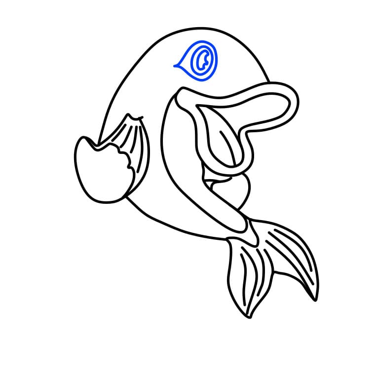 Hướng dẫn vẽ chú cá Koi vui nhộn - Bước 6