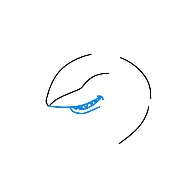 Hướng dẫn vẽ con cá mập đẹp - Bước 3