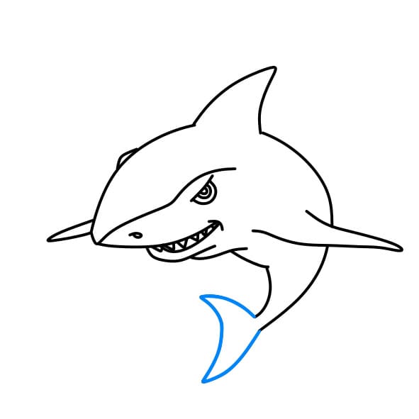 Hướng dẫn vẽ con cá mập đẹp - Bước 7