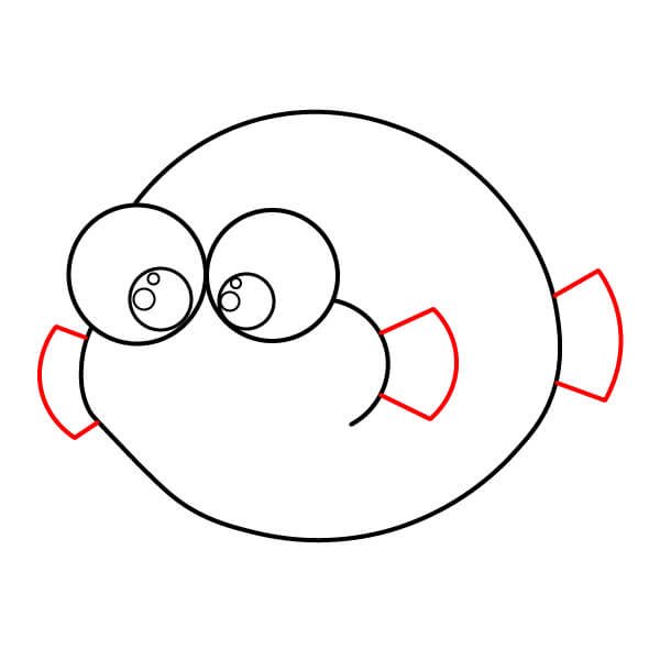 Hướng dẫn vẽ cá nóc từng bước dành cho trẻ em - Vẽ các vây