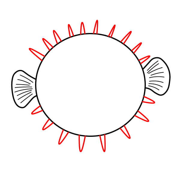 Hướng dẫn vẽ cá nóc dễ thương cho trẻ em - Vẽ các gai