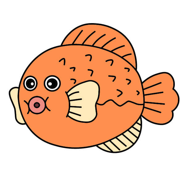 Hướng dẫn vẽ cá nóc đơn giản cho người mới bắt đầu. - Tô màu cho cá