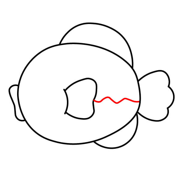 Hướng dẫn vẽ cá nóc đơn giản cho người mới bắt đầu. - Thêm đường phân chia họa tiết