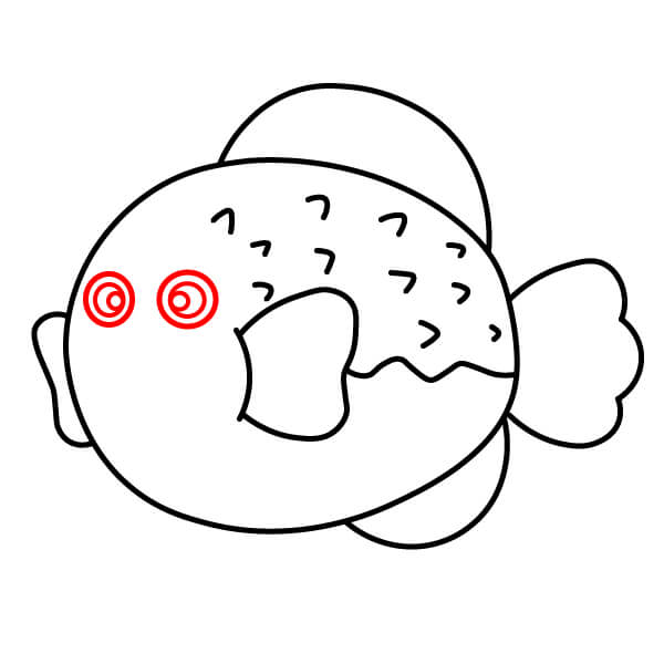 Hướng dẫn vẽ cá nóc đơn giản cho người mới bắt đầu. - Vẽ mắt