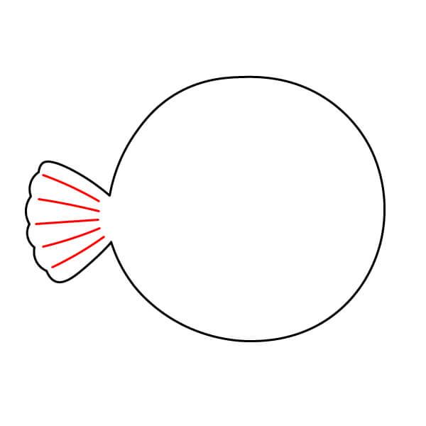 Vẽ tranh cá nóc vui nhộn và đơn giản dành cho trẻ em - Thêm chi tiết cho vây đuôi