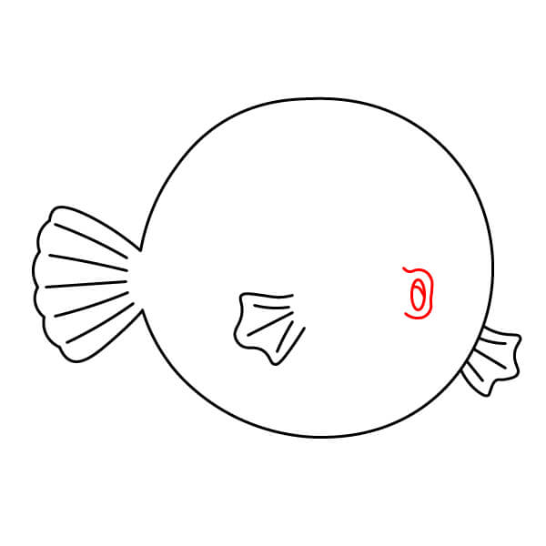 Vẽ tranh cá nóc vui nhộn và đơn giản dành cho trẻ em - Vẽ miệng