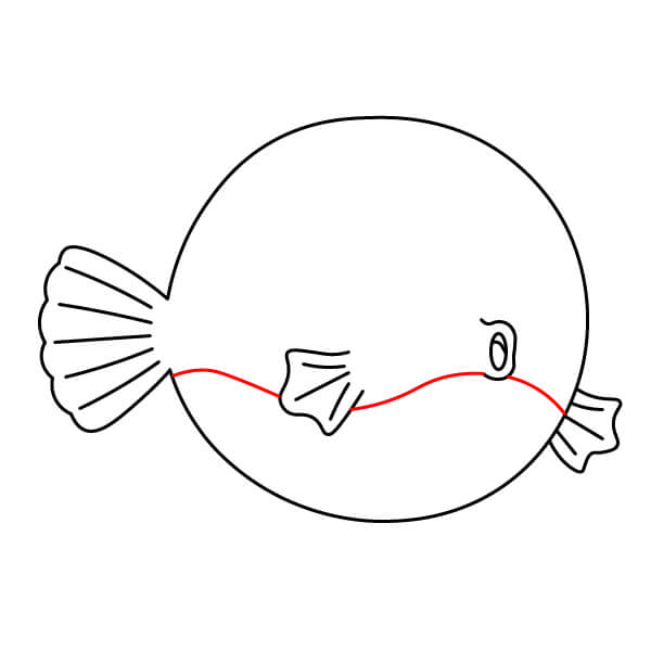 Vẽ tranh cá nóc vui nhộn và đơn giản dành cho trẻ em - Thêm đường phân chia