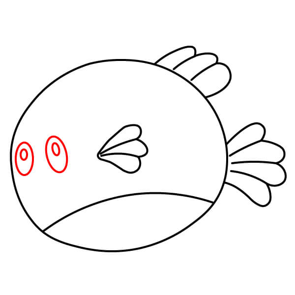 Học cách vẽ một chú cá nóc vui vẻ chỉ trong vài phút. - Vẽ mắt