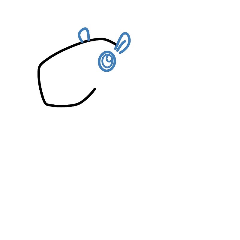 Hướng dẫn vẽ Capybara vui vẻ. - Bước 2