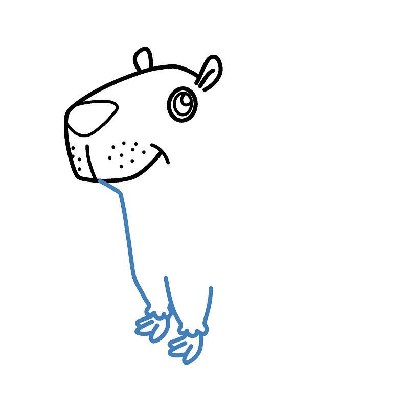 Hướng dẫn vẽ Capybara vui vẻ. - Bước 4