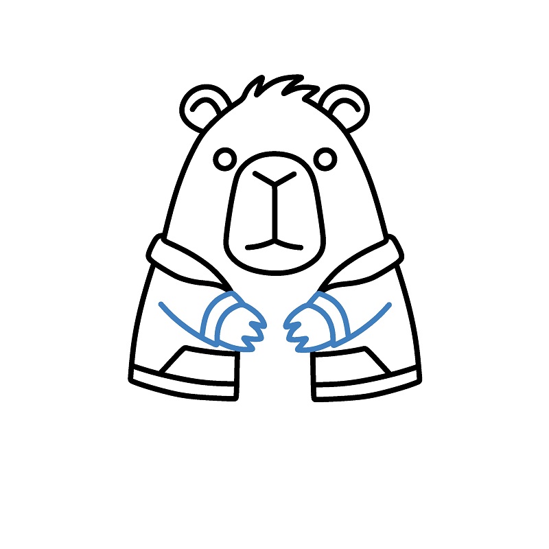 Hướng dẫn vẽ Capybara hoạt hình đáng yêu. - Bước 5