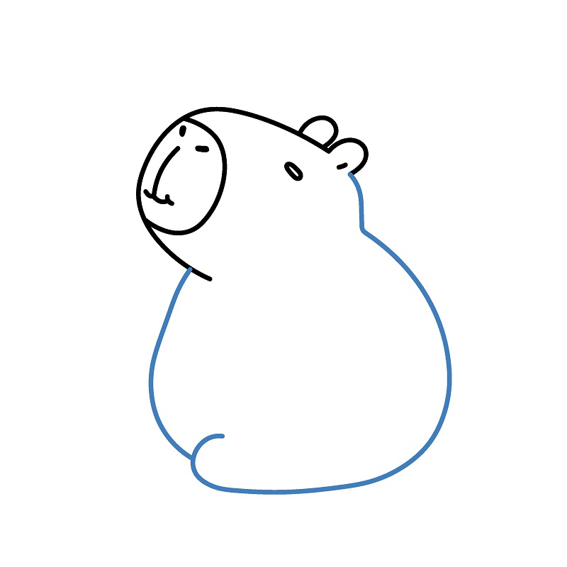 Hướng dẫn vẽ Capybara thư giãn. - Bước 4