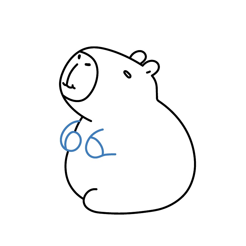 Hướng dẫn vẽ Capybara thư giãn. - Bước 5