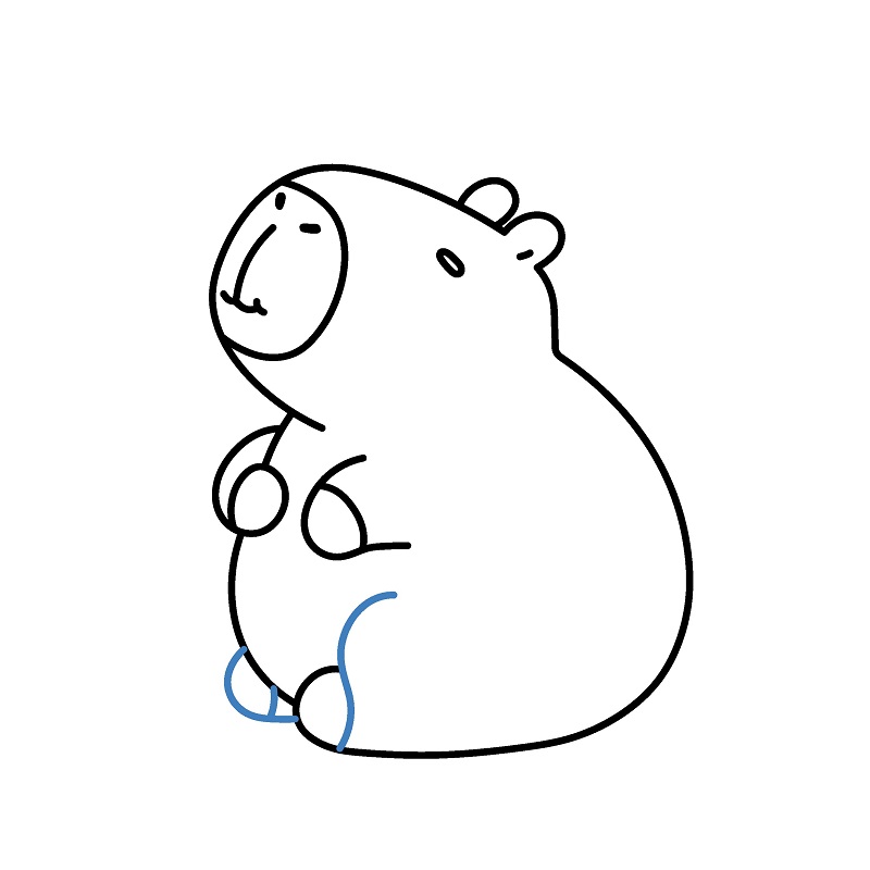 Hướng dẫn vẽ Capybara thư giãn. - Bước 6