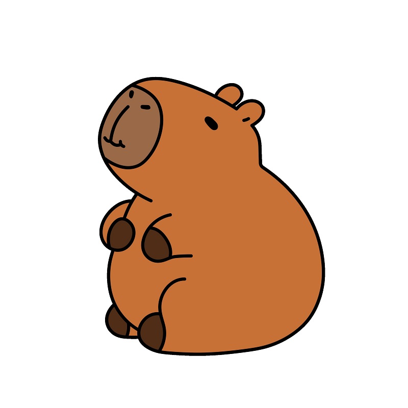 Hướng dẫn vẽ Capybara thư giãn.