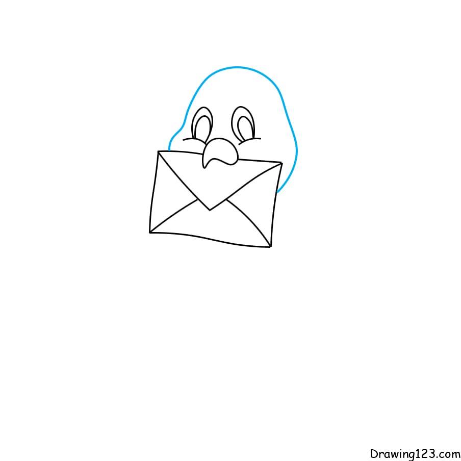 Cách vẽ chim bồ câu dễ dàng từng bước - Bước 3