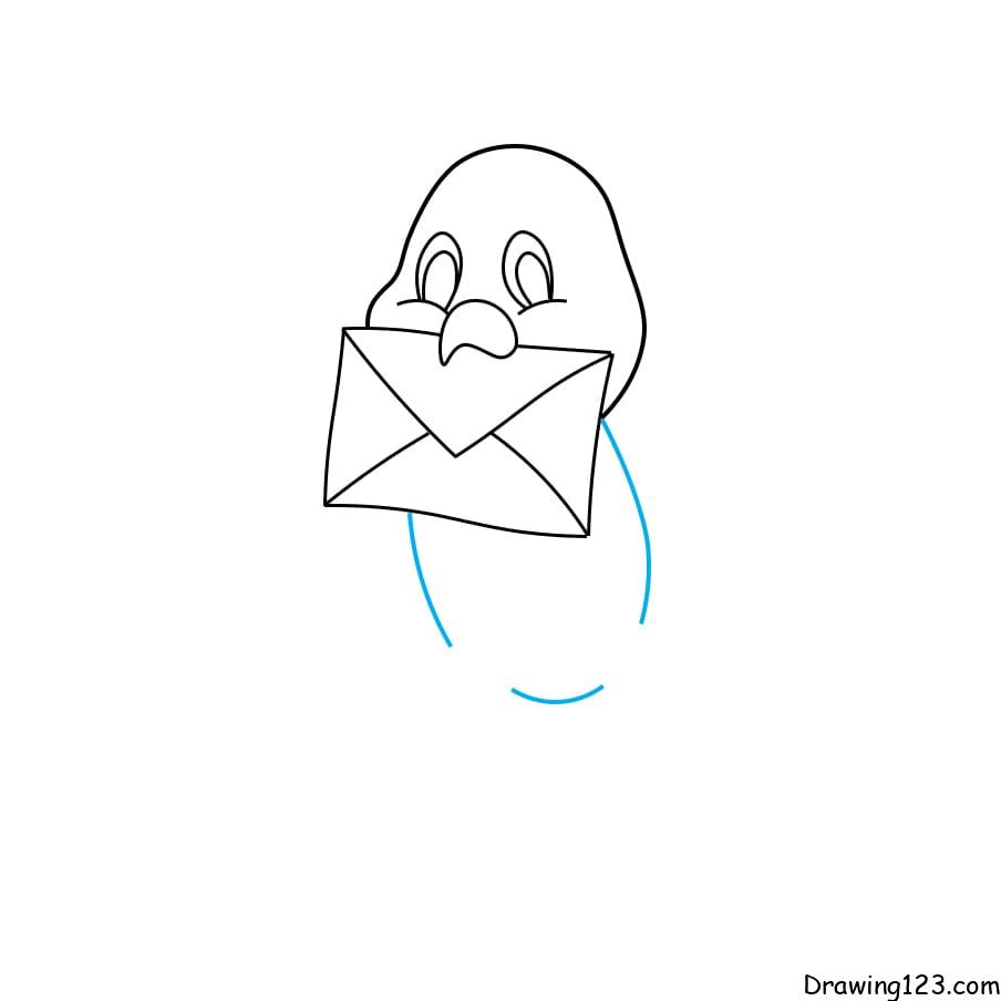 Cách vẽ chim bồ câu dễ dàng từng bước - Bước 4