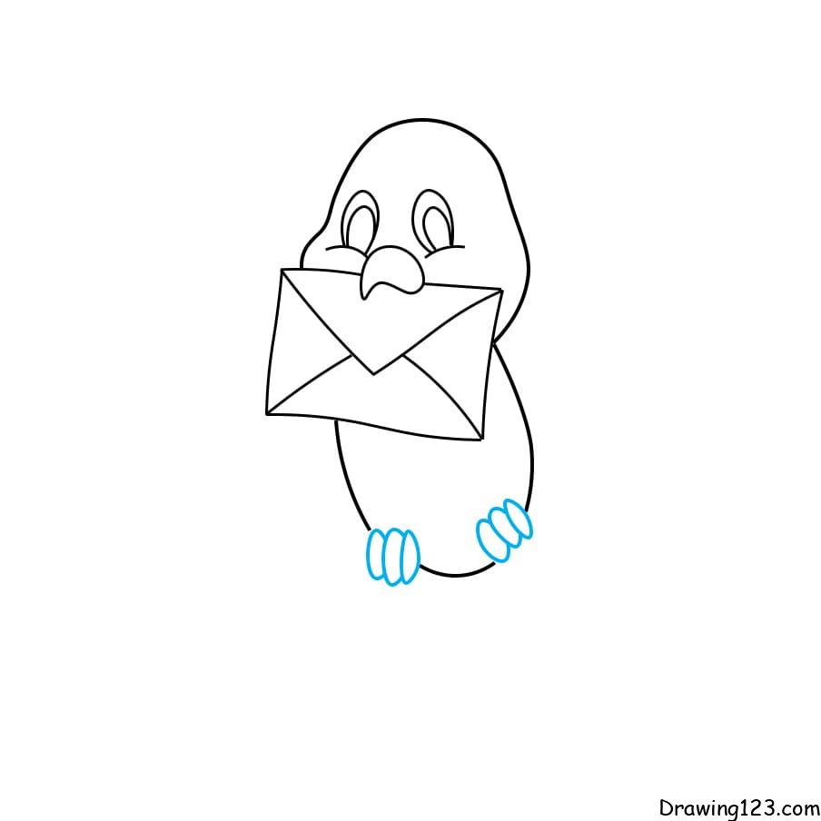 Cách vẽ chim bồ câu dễ dàng từng bước - Bước 5