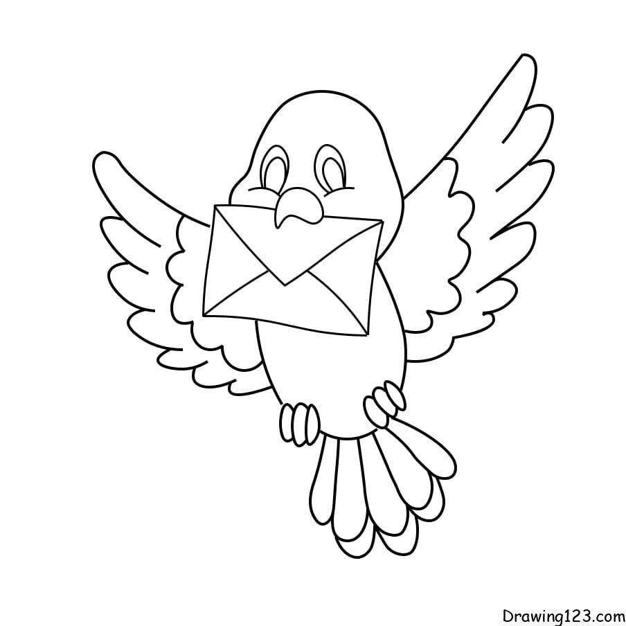 Cách vẽ chim bồ câu dễ dàng từng bước