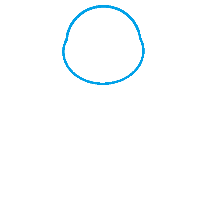 Hướng dẫn cách vẽ chú chim cánh cụt đáng yêu và dễ thương cho bé - Bước 1