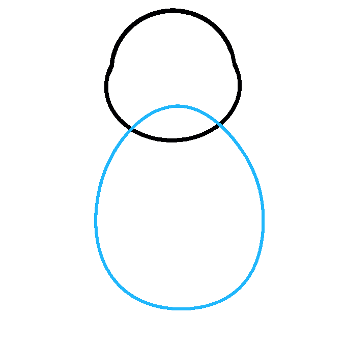 Hướng dẫn cách vẽ chú chim cánh cụt đáng yêu và dễ thương cho bé - Bước 2