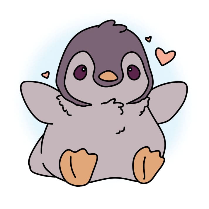 Hướng dẫn vẽ con chim cánh cụt siêu dễ thương - Bước 10